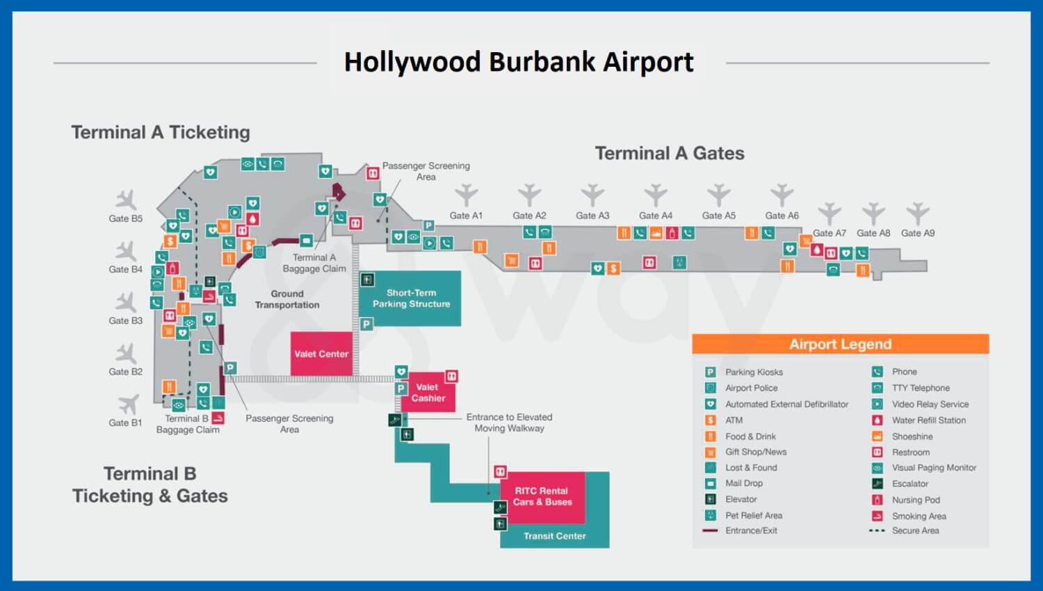 Terminal Layout at BUR